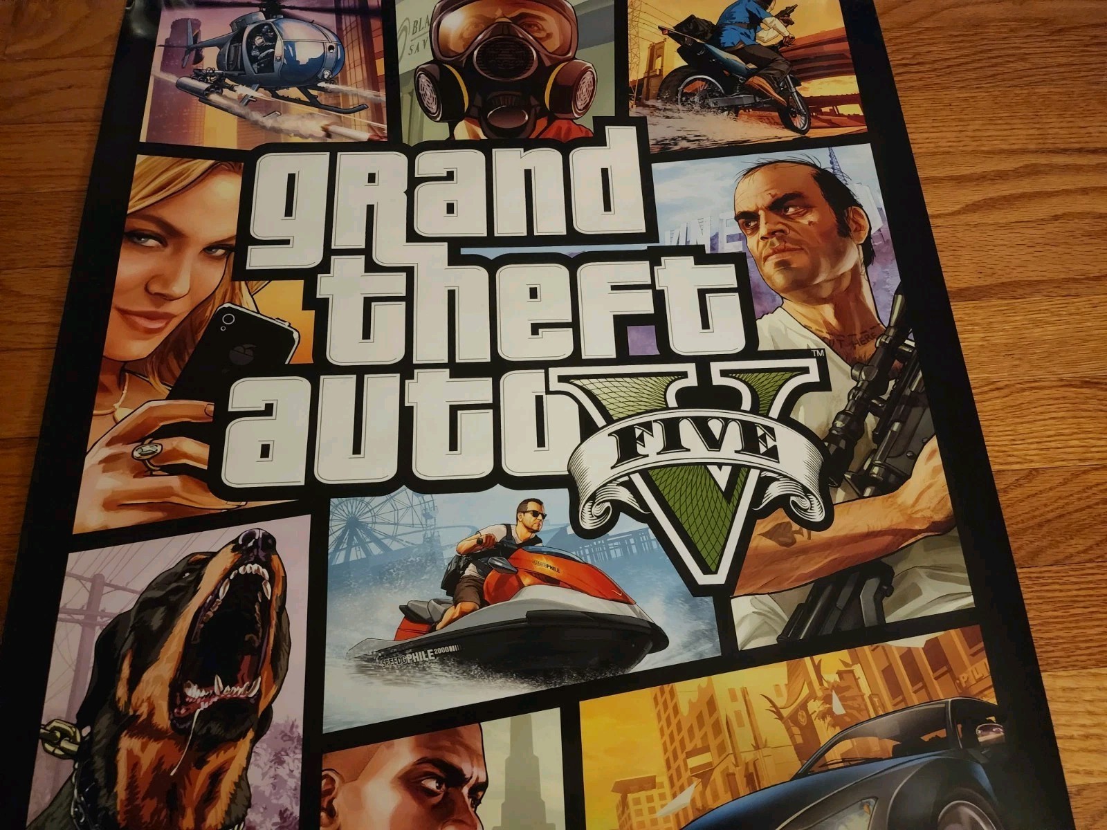 Grand Theft Auto GTA 5 Game Store Double Sided Promo Poster Franklin Super Rare!