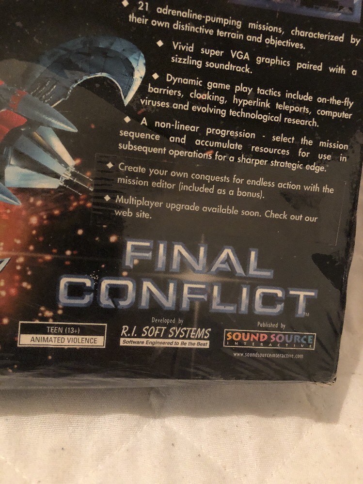 Final Conflict PC CD-ROM Sound Source Interactive R. I. Soft for Windows 95 RTS