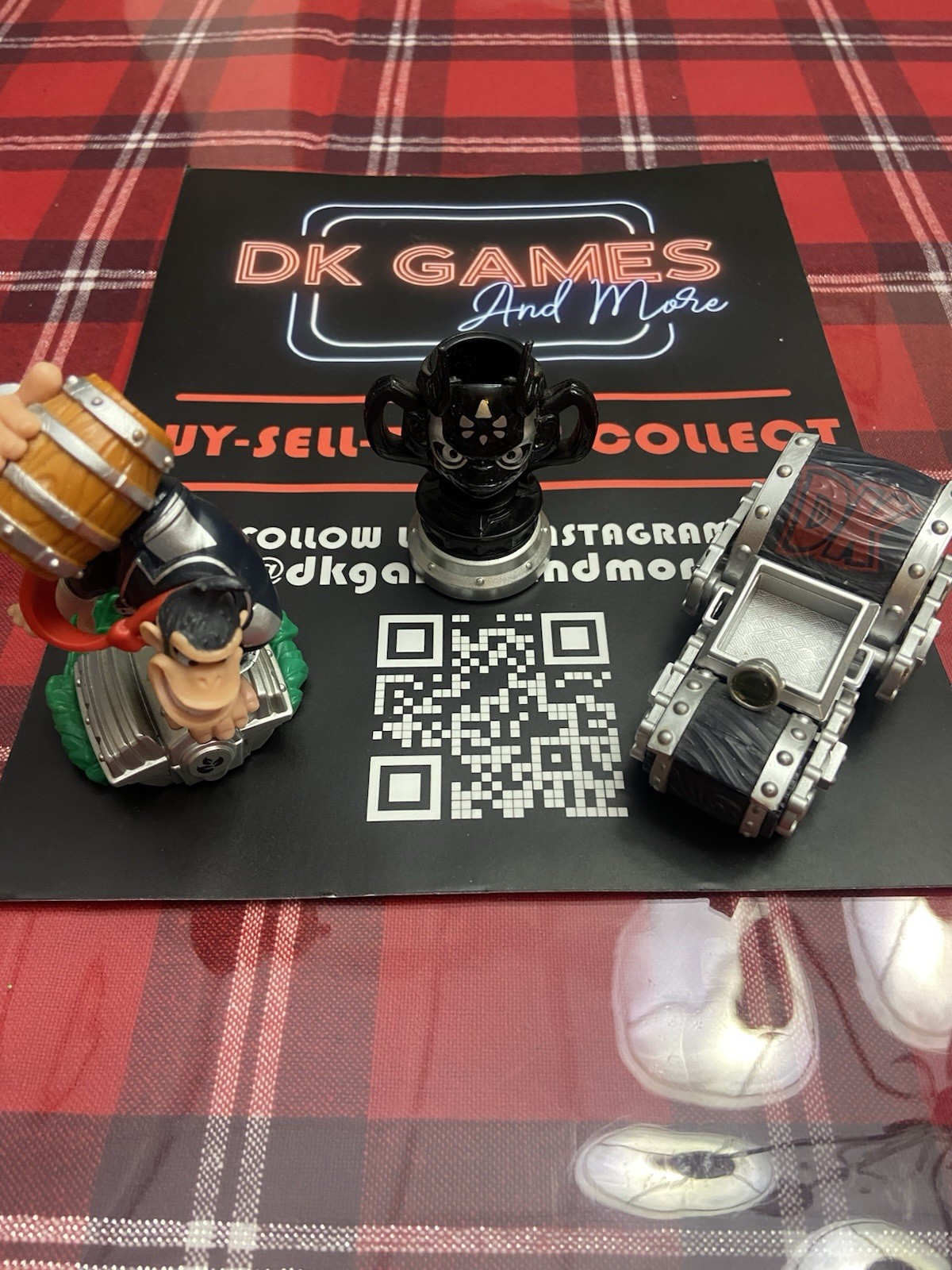 Skylanders Superchargers Dark Donkey Kong-Dark Barrel Blaster-Kaos Trophy-TESTED