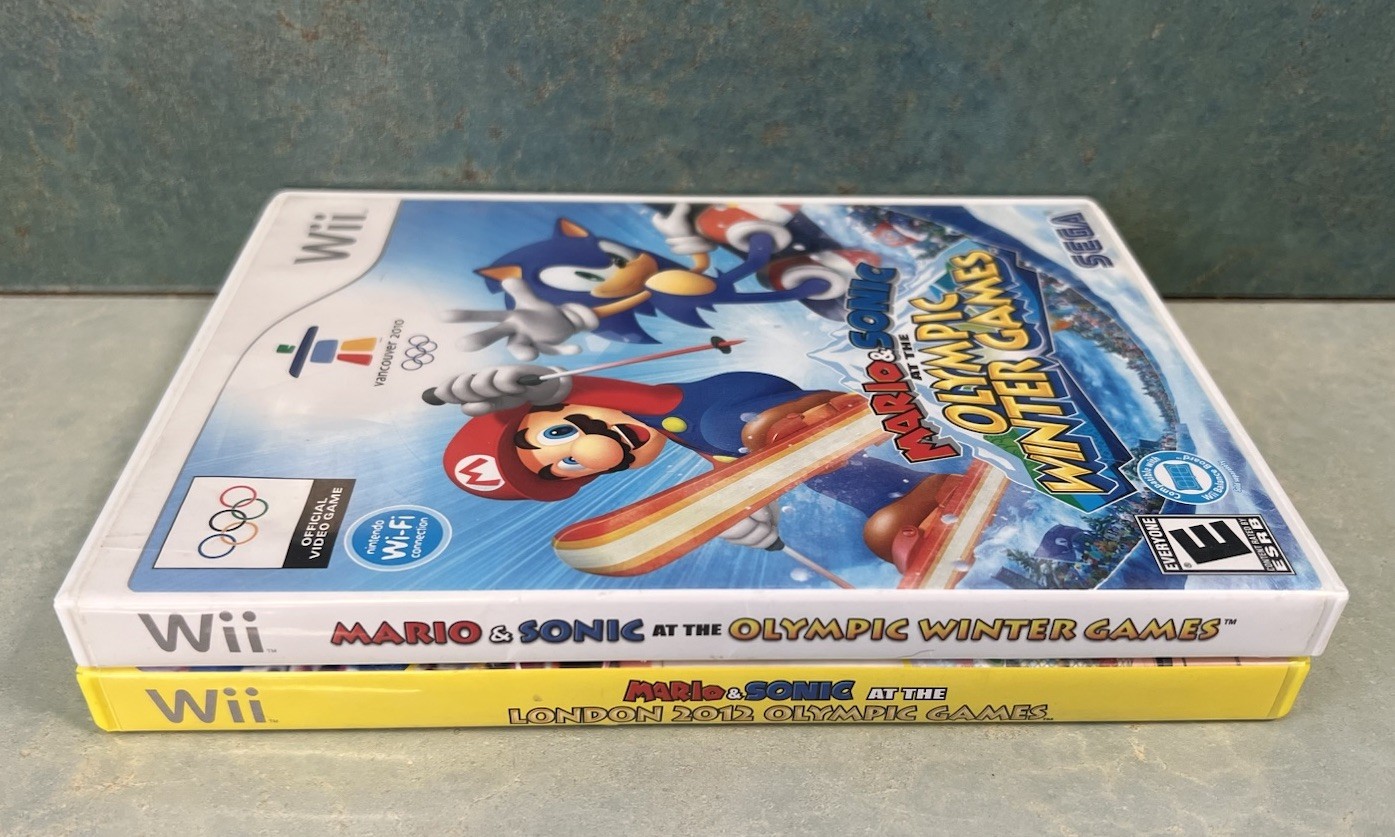 Lot Mario & Sonic at the London 2012 Olympic Games AND Winter Games Nintendo Wii