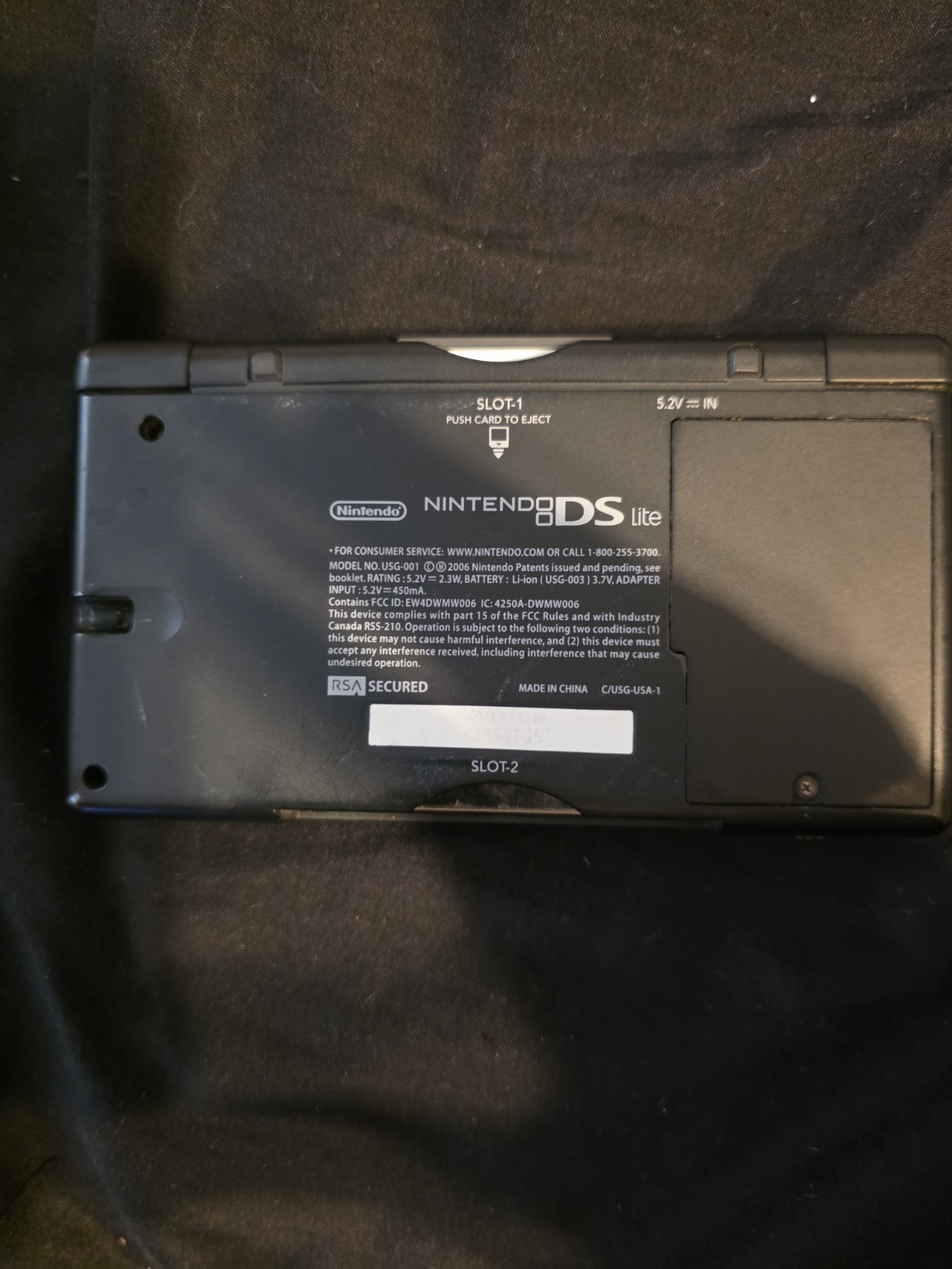 Nintendo DS Lite Handheld Console Cobalt Blue Tested Works No Stylus