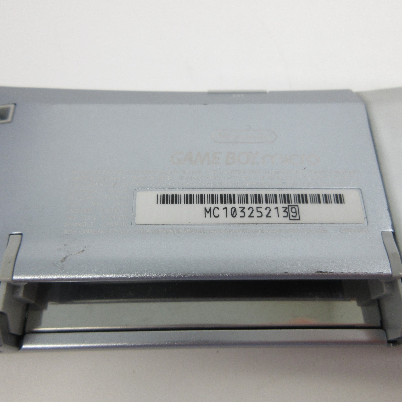 【Very Good】Nintendo GameBoy Micro Silver Console #RET08/0616/03