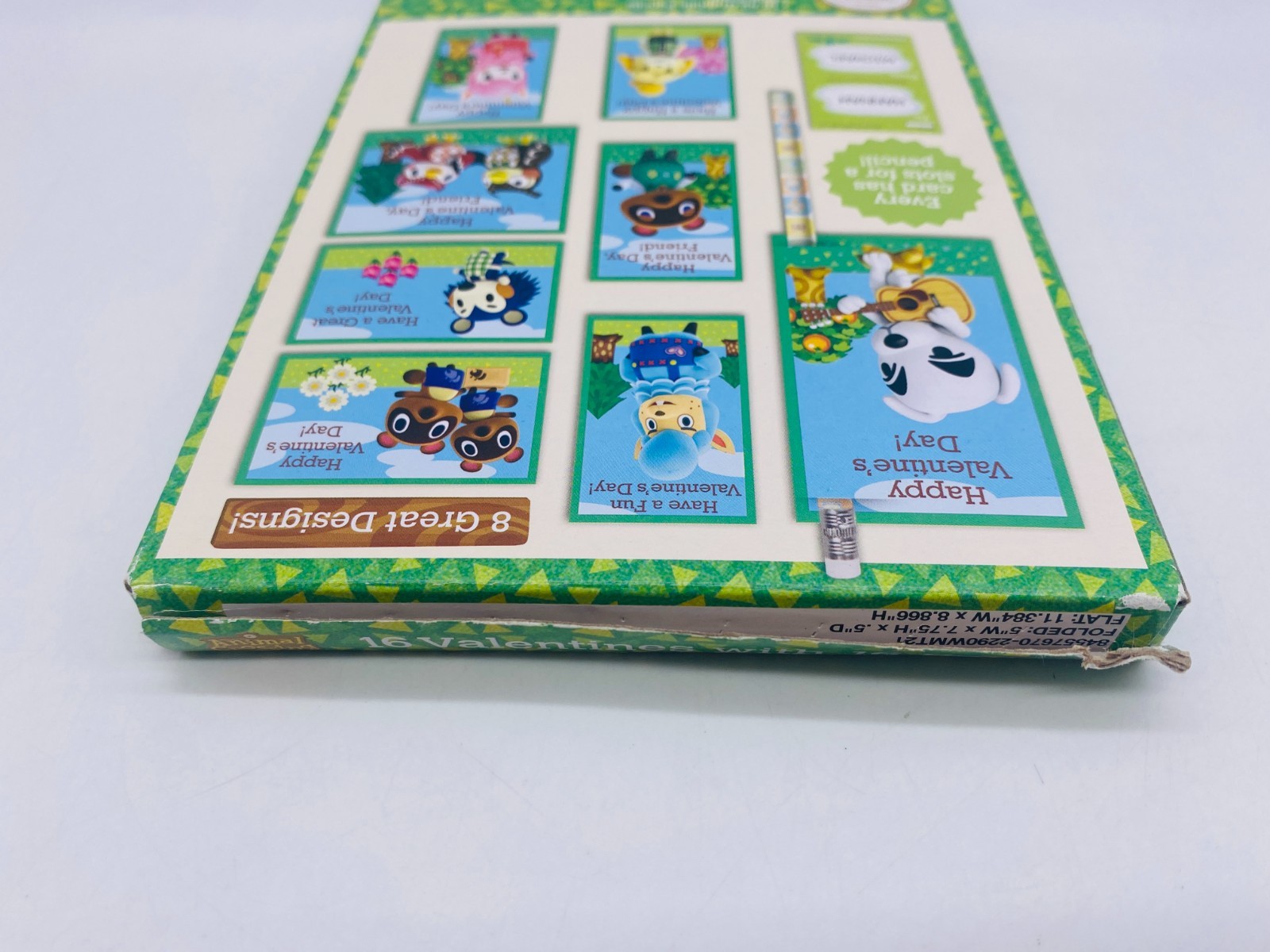 VERY RARE Animal Crossing 16 Count Pencil Valentine Collector Box NEW Open box