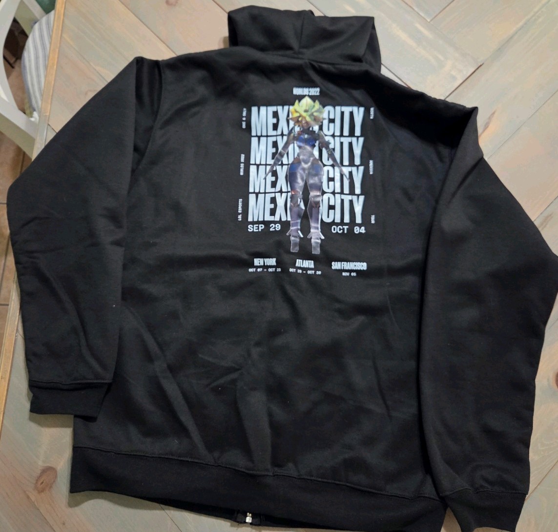 League Of Legends Worlds 2022 Zip Up Hoodie Mexico City Variant. New, No Tags