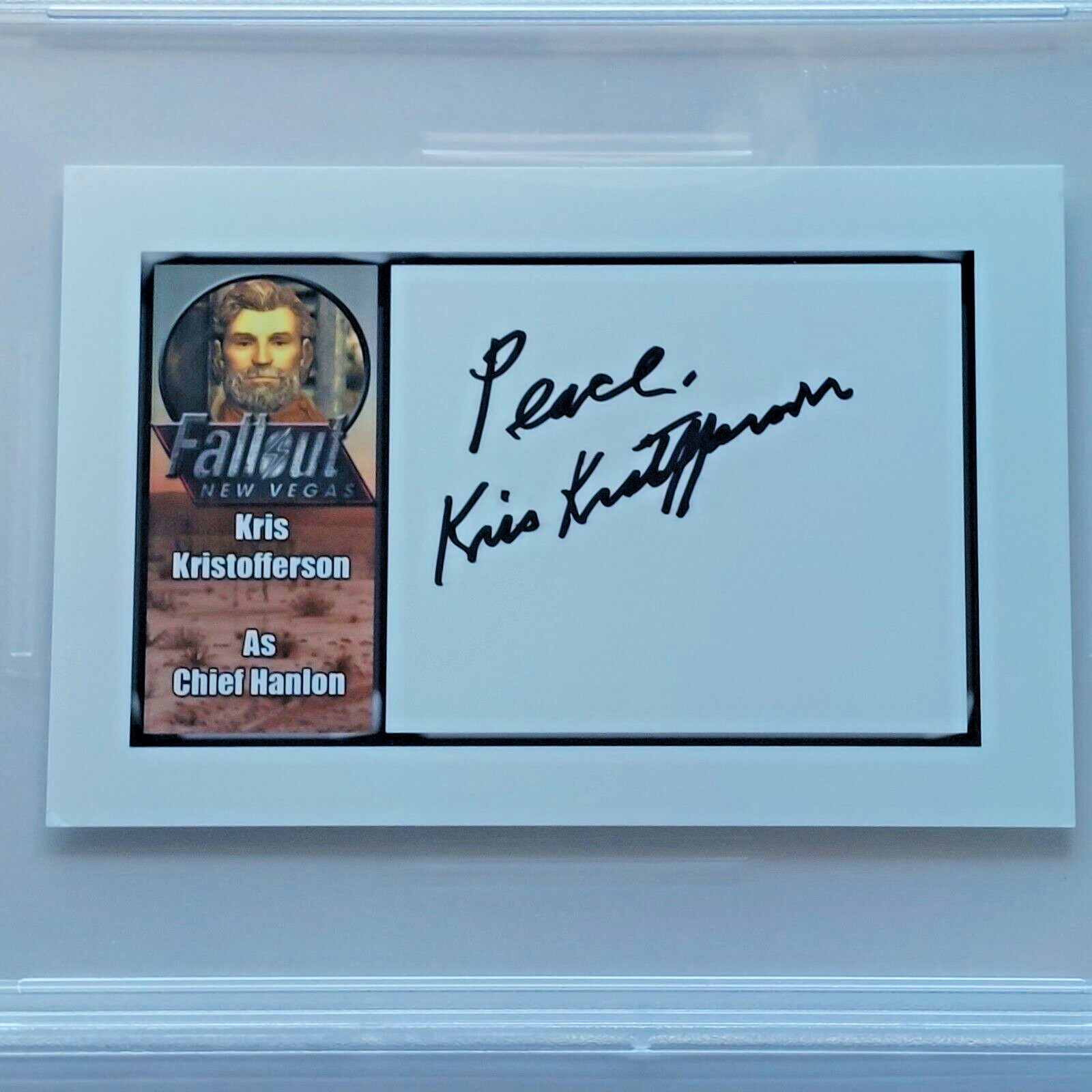 Fallout New Vegas Kris Kristofferson signed 4×6 Photo PSA Certified Autograph