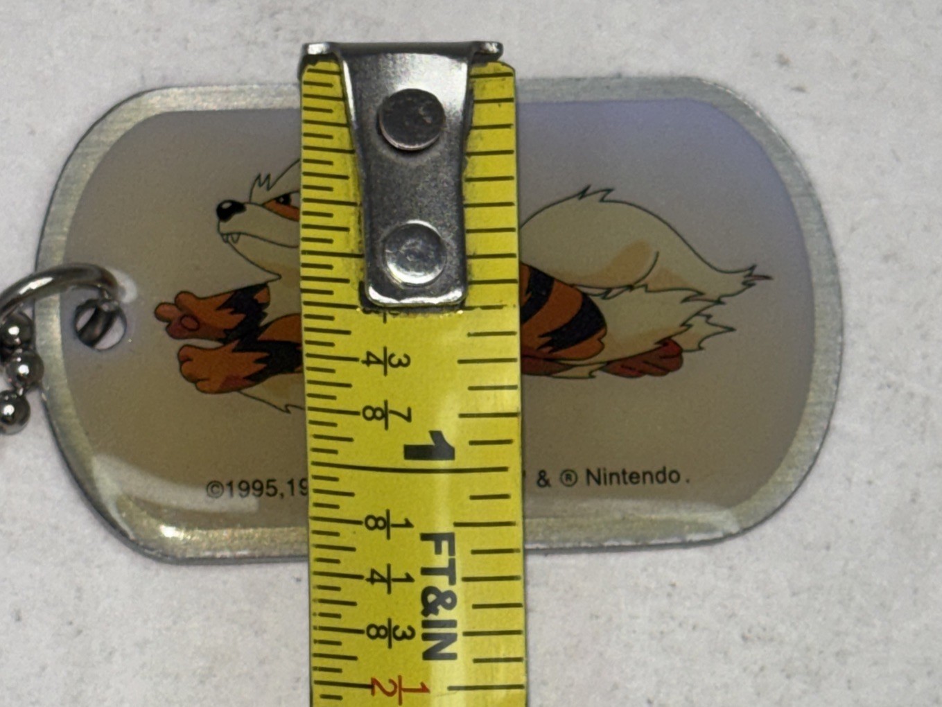 Pokemon Arcanine Dog Tag 28” Ball Chain