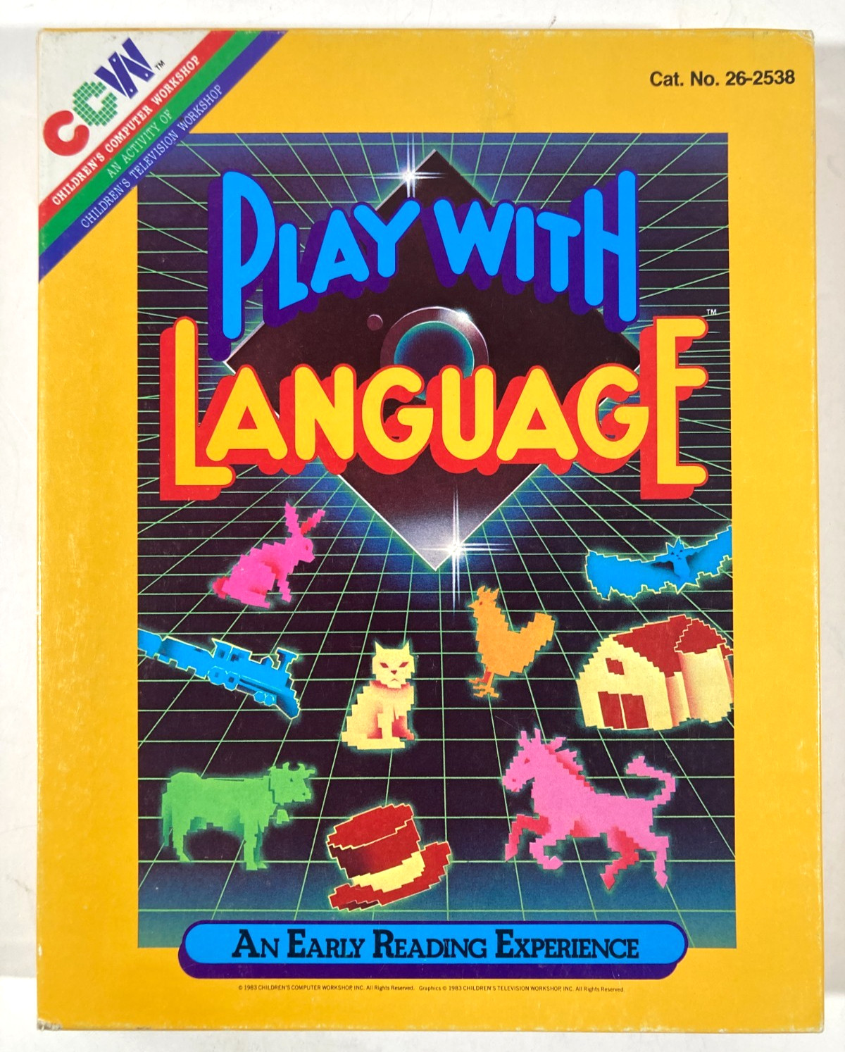 Radio Shack 1983 3-Game 5.25″ Disk Set Bagasaurus Picture Palace Roll-A-Word CCW