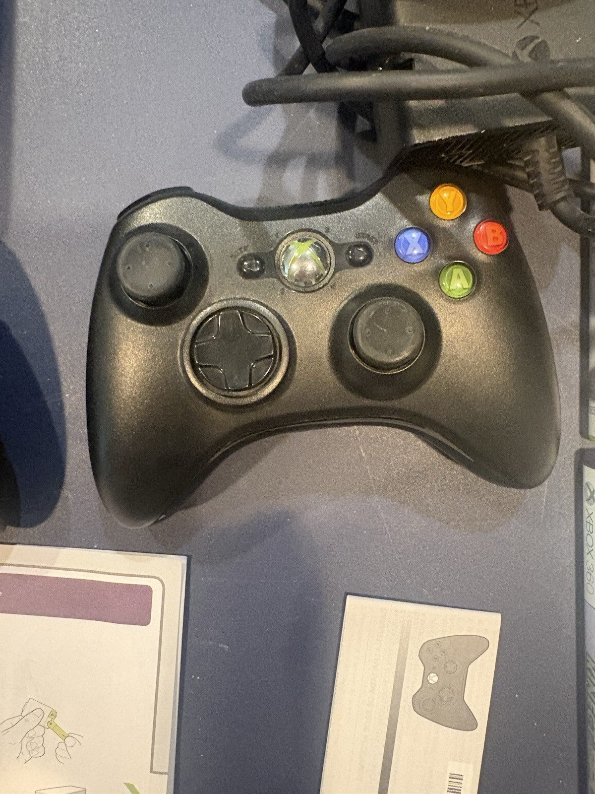 Microsoft Xbox 360 Black With 3 Controllers X-box Kinect And 7 Games