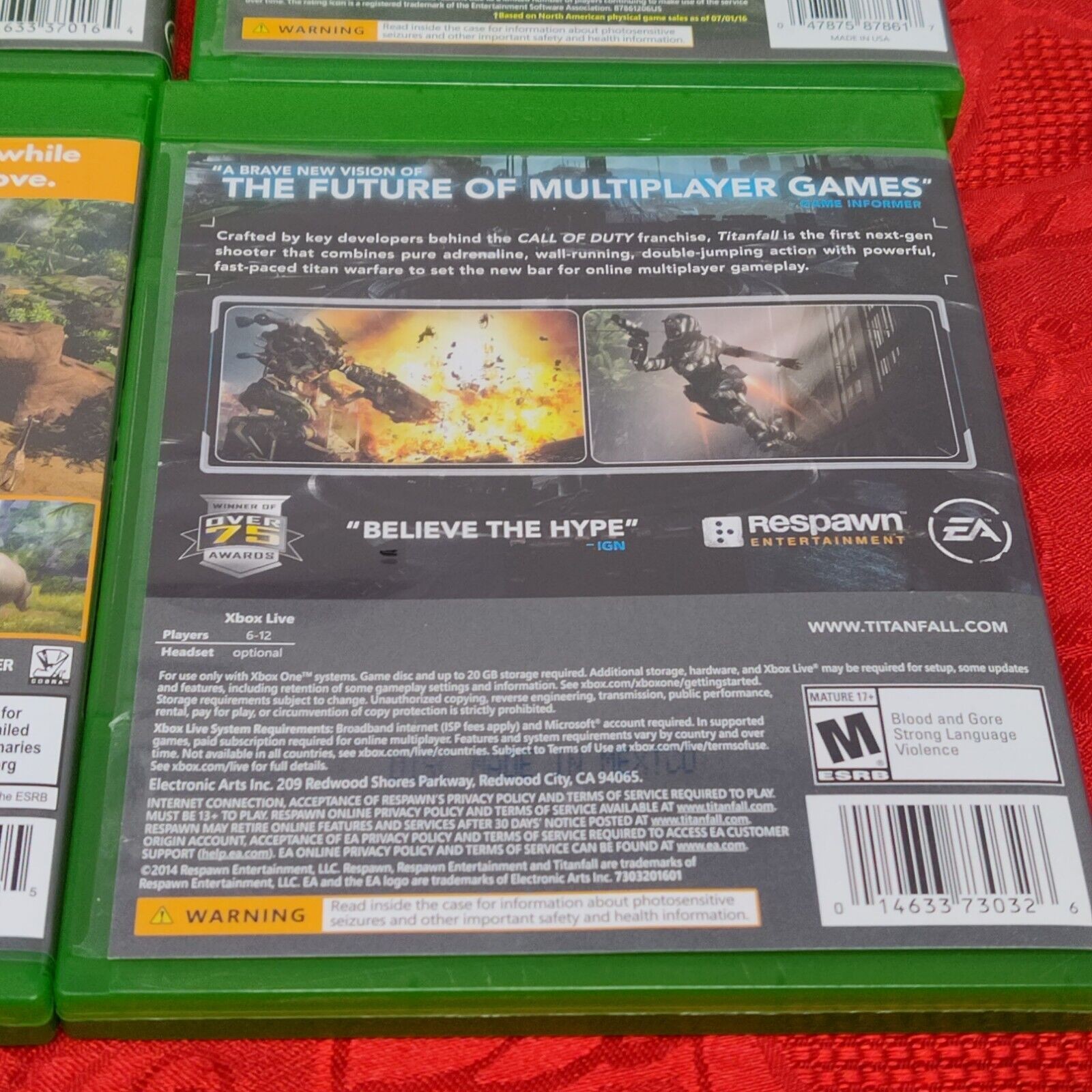 X6 Xbox One Video Game Lot Zoo Call Of Duty Hasbro Titanfall Plants VS Z