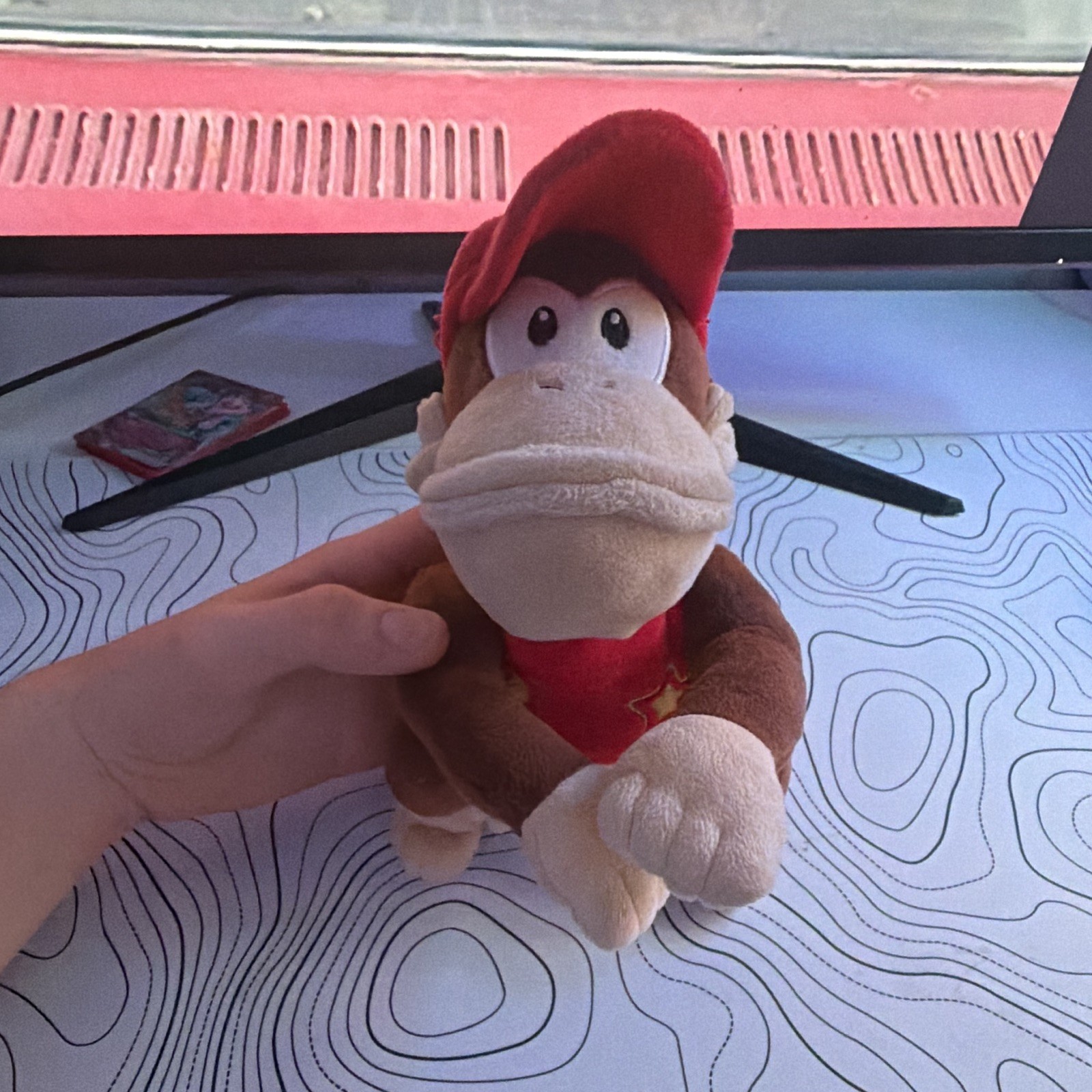 Nintendo Donkey Kong & Diddy Kong Plush Doll – Red Hat, DK Logo Red Tie