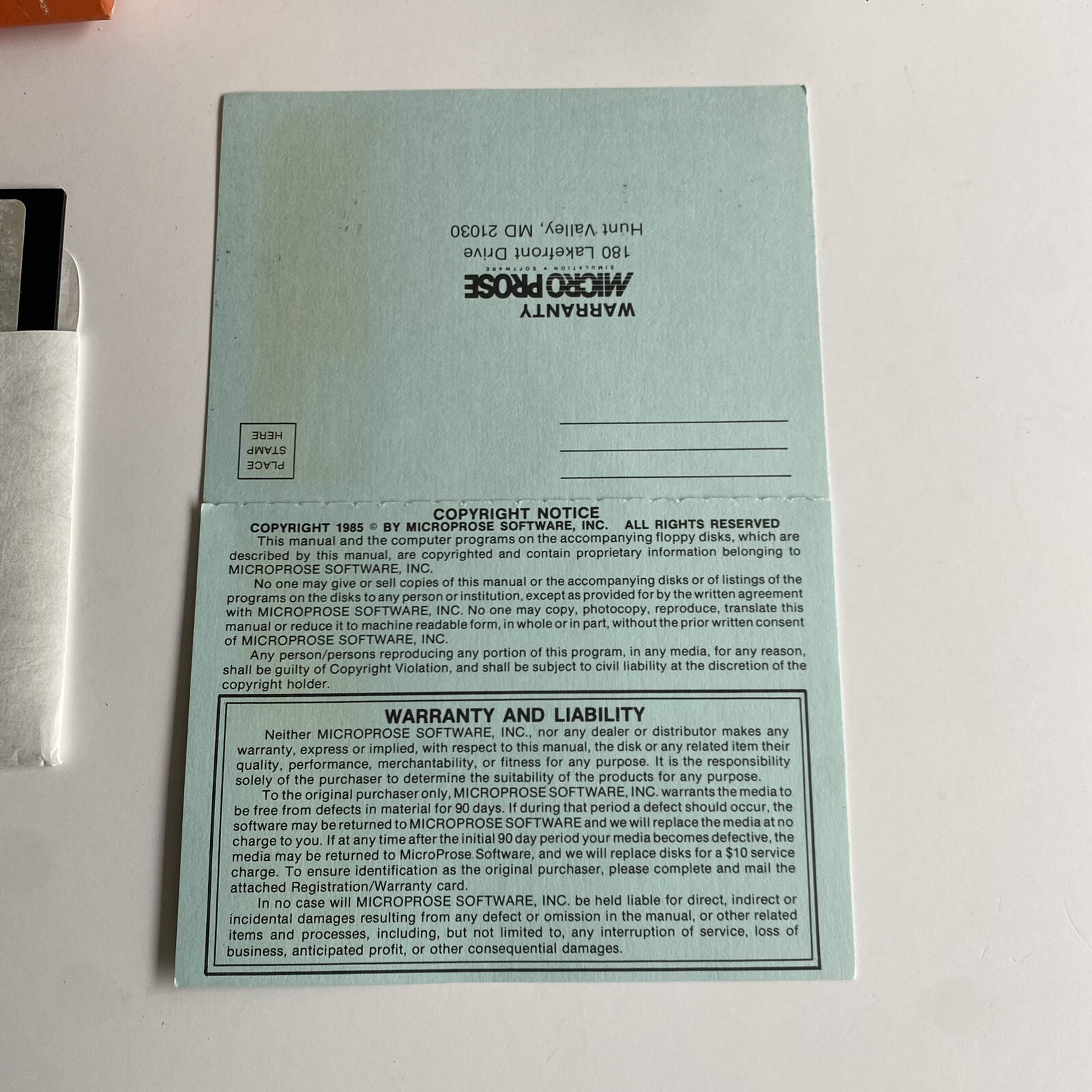 Spitfire Ace IBM PC Big Box 5.25” Disk Diskette CIB Complete In Box