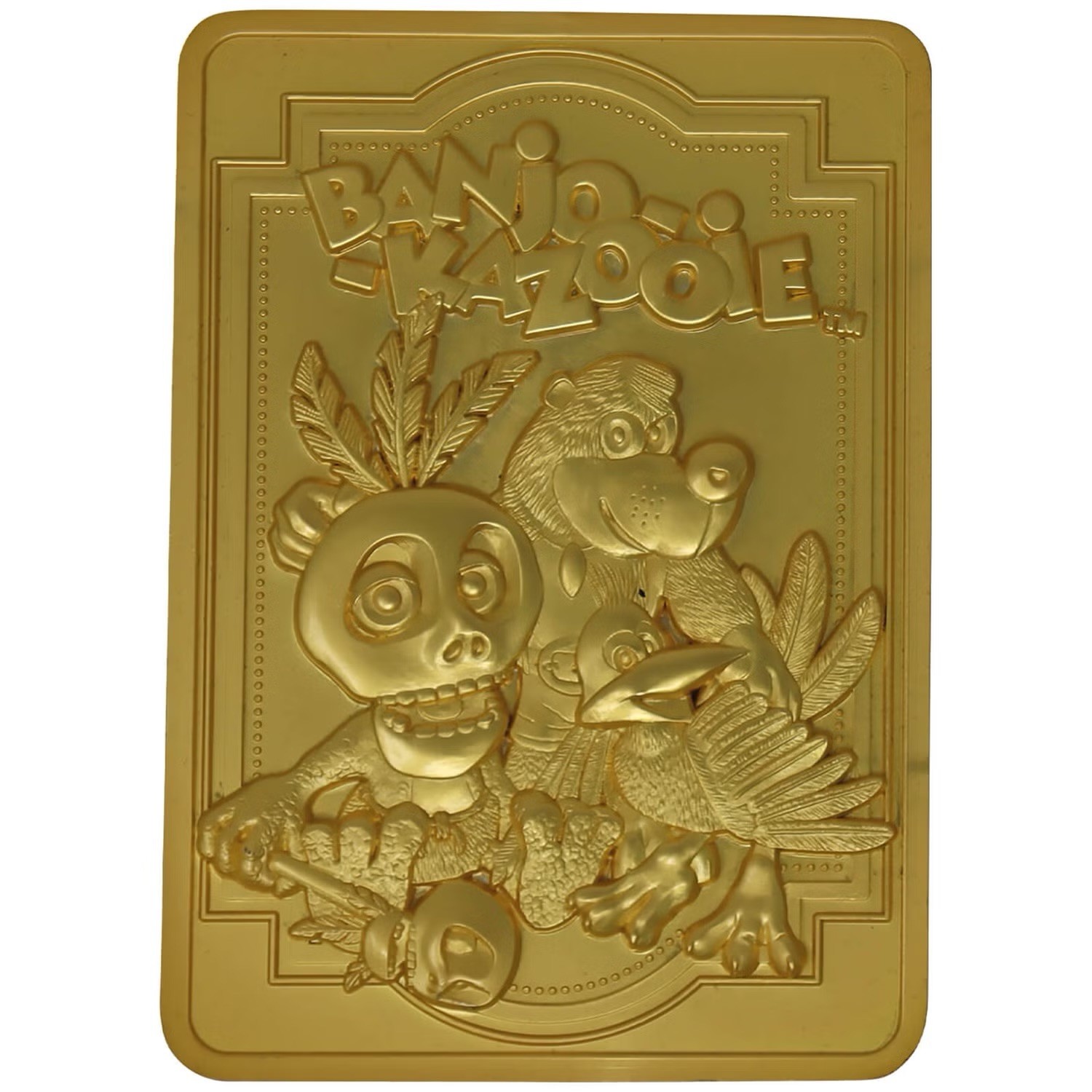 Banjo Kazooie 24k Gold Plated Ingot Limited Edition Dust Collectibles New