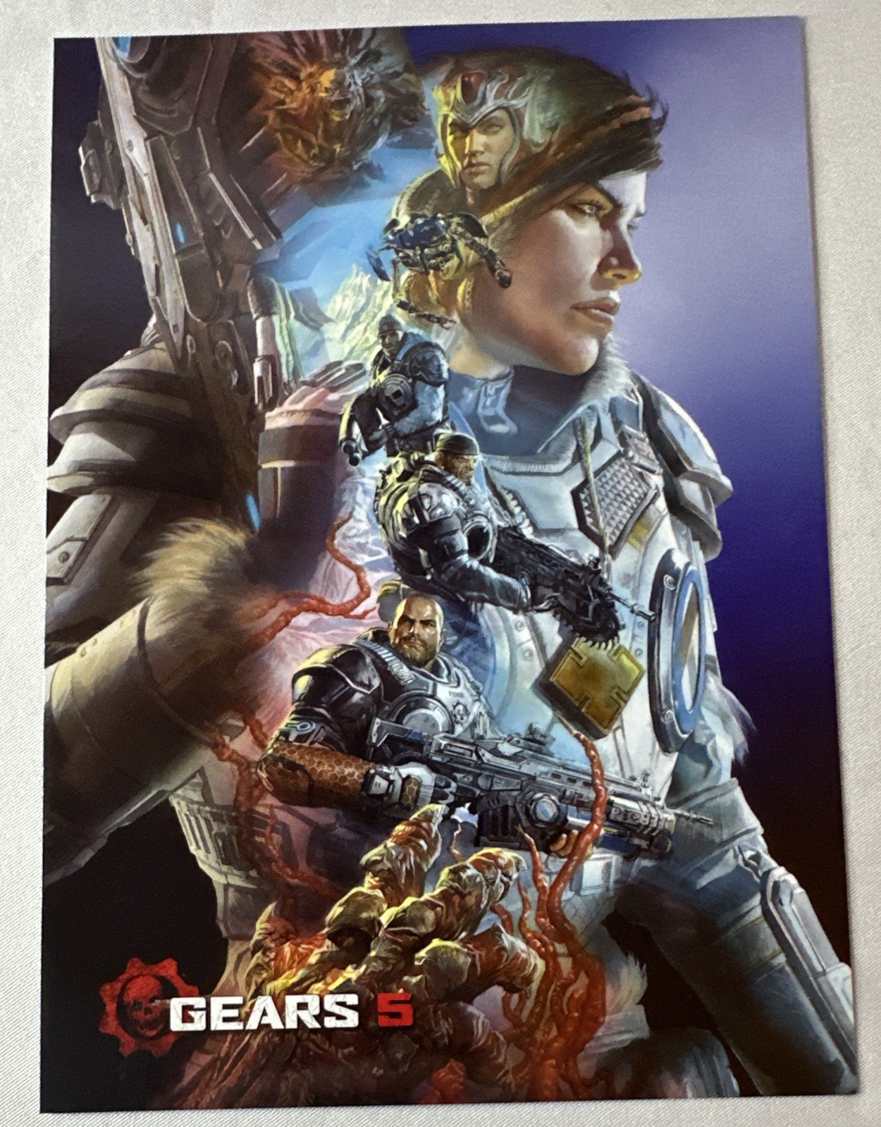 Gears Of War 5 Promo Box Pin + Coin + Lanyard + Art Card Promotional Xbox One