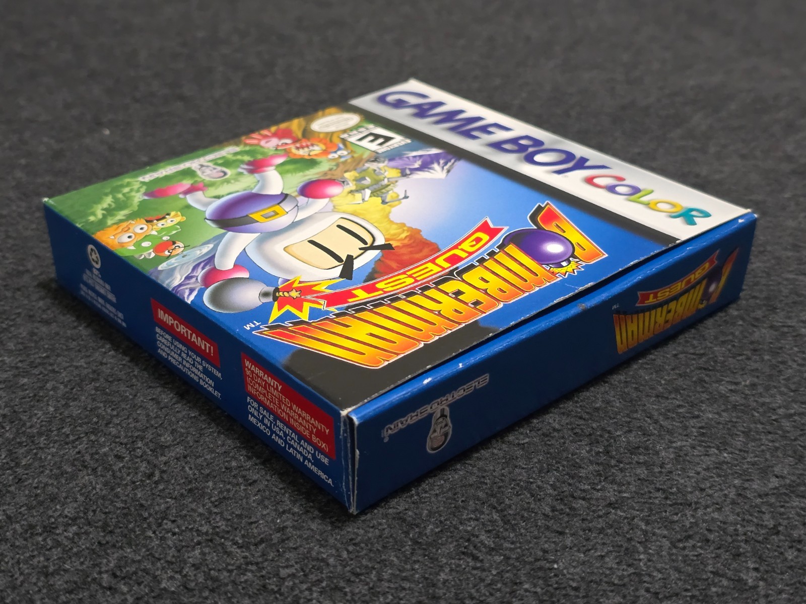 GBC BOMBERMAN QUEST Near Complete Almost CIB Box Game Boy Gameboy Color Reg Card