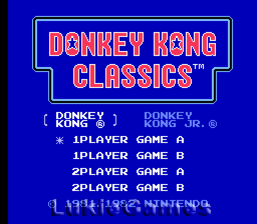 Donkey Kong Classics – 2 Games In 1 – NES Nintendo