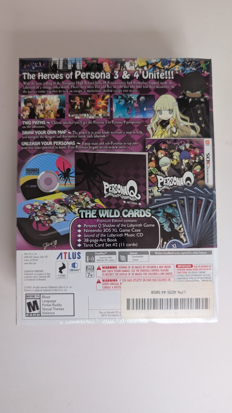 Persona Q Shadow of the Labyrinth Wild Cards Premium Edition Nintendo 3DS SEALED