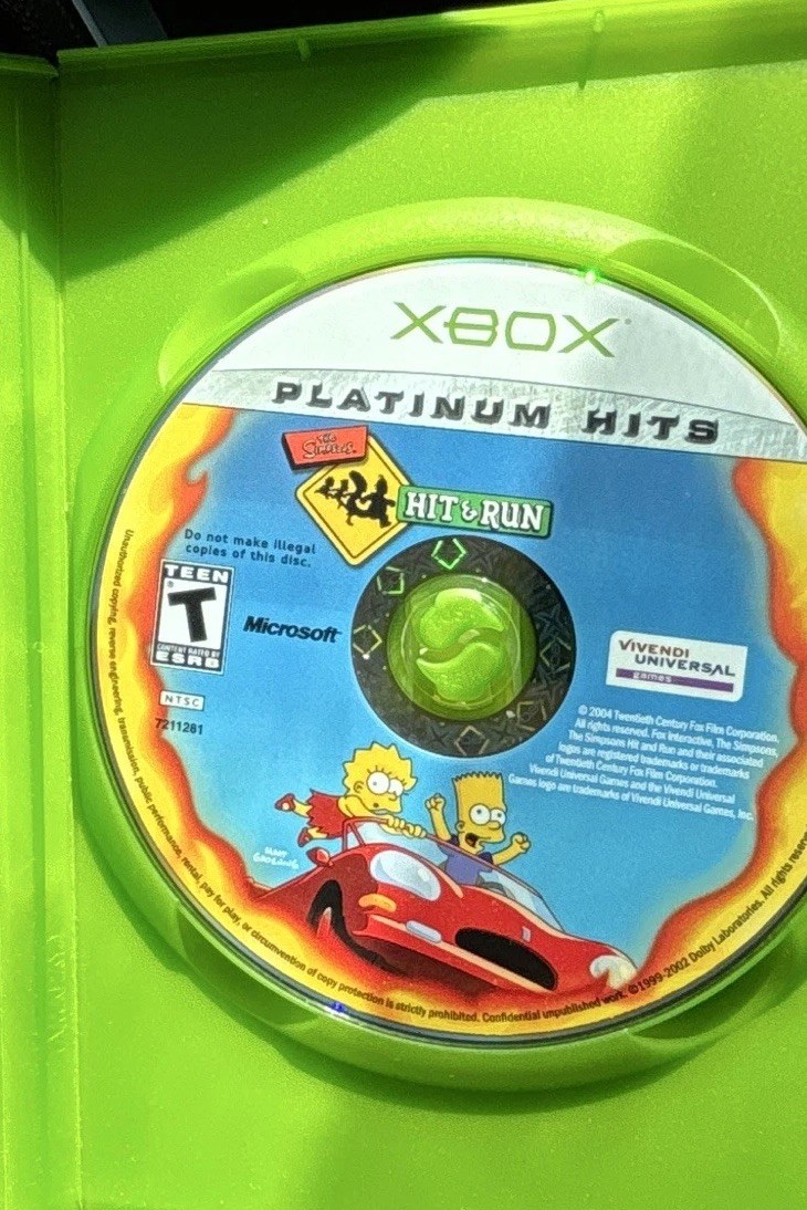 Vivendi Universal The Simpsons: Hit & Run Xbox 2003 Perfect Disc