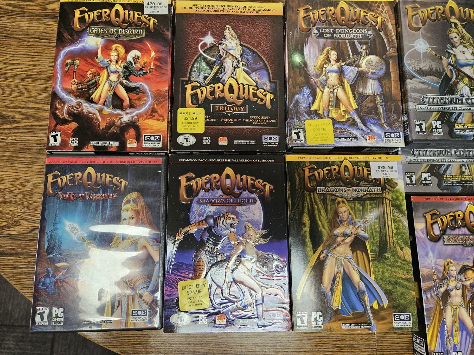 EverQuest PC Games Extreme Lot of 15 games MOST with all inserts and maps
