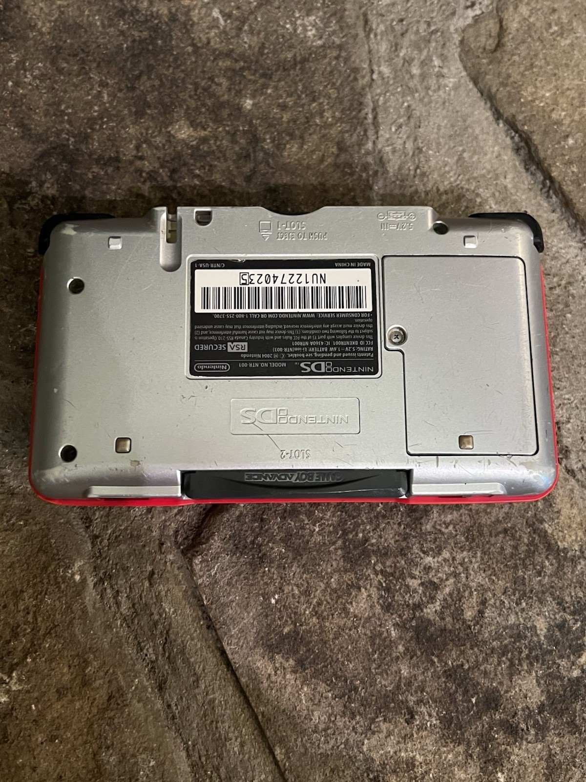 Nintendo DS NTR-001 Red Phat For Parts or Repair Powers On