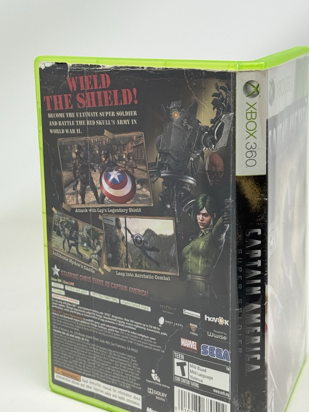 Captain America Super Soldier Microsoft Xbox 360 Game + Case Mint Disc Tested