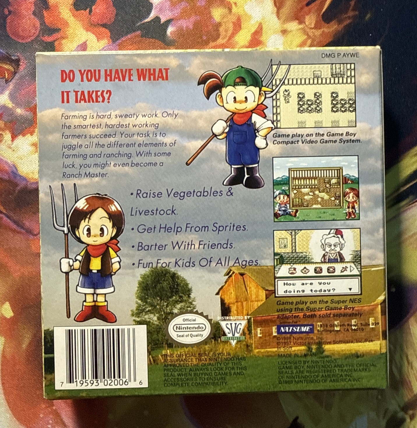 Harvest Moon 1 GB Natsume Nintendo Gameboy Original . Authentic.