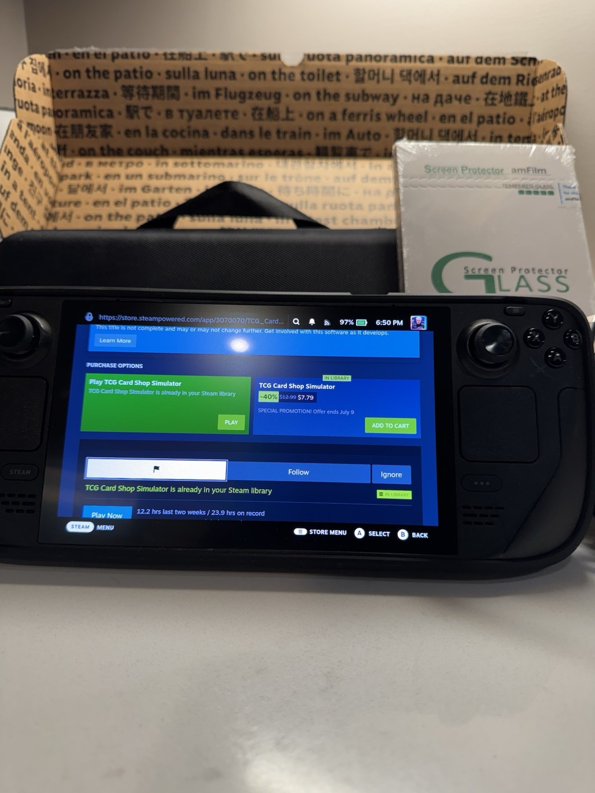 Valve Steam Deck 1TB OLED w/ Carrying Case & Charger – EXCELLENT CONDITION