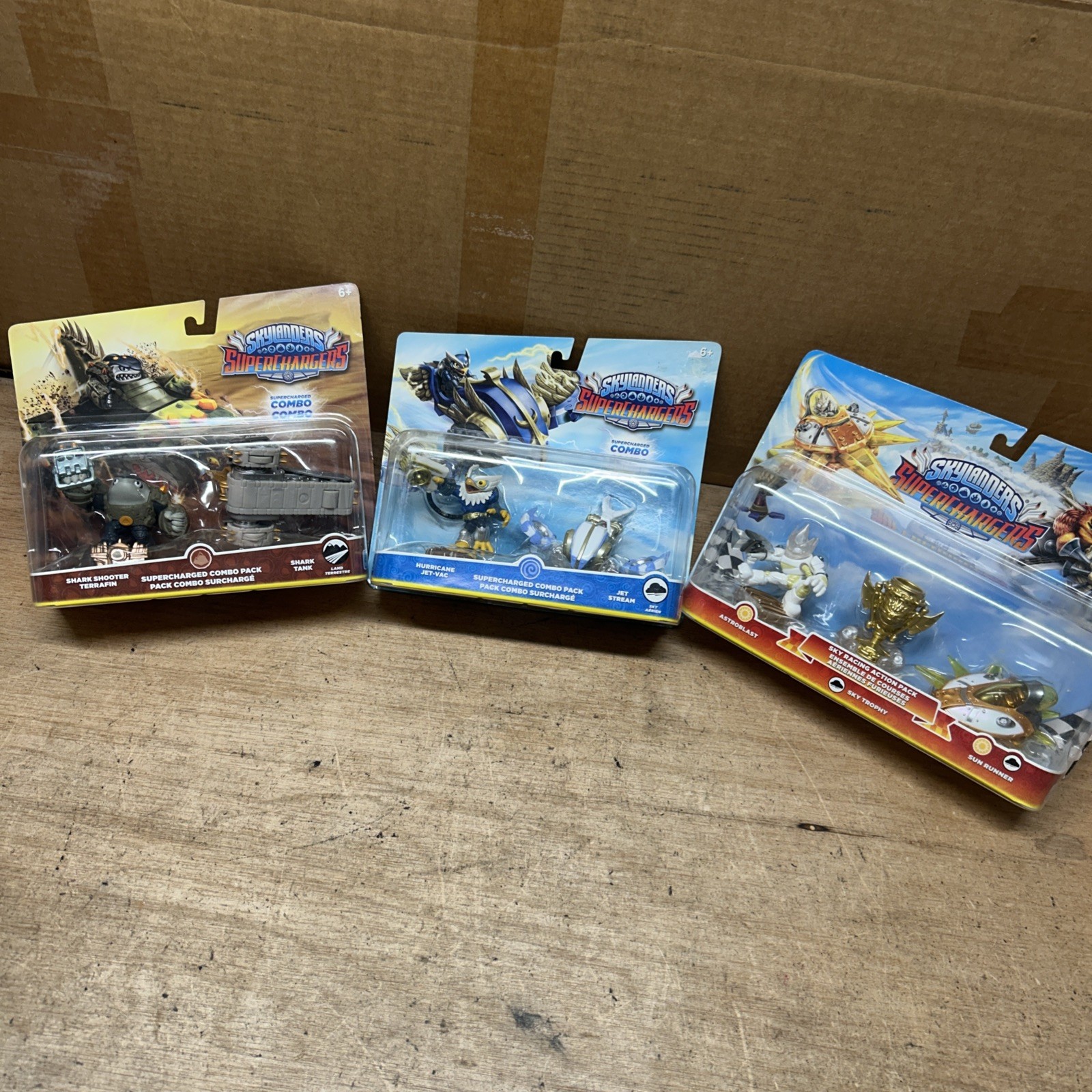 Lot of 3 Skylanders Superchargers Combo Packs – NEW – Shark Tank, Jet-Vac, More