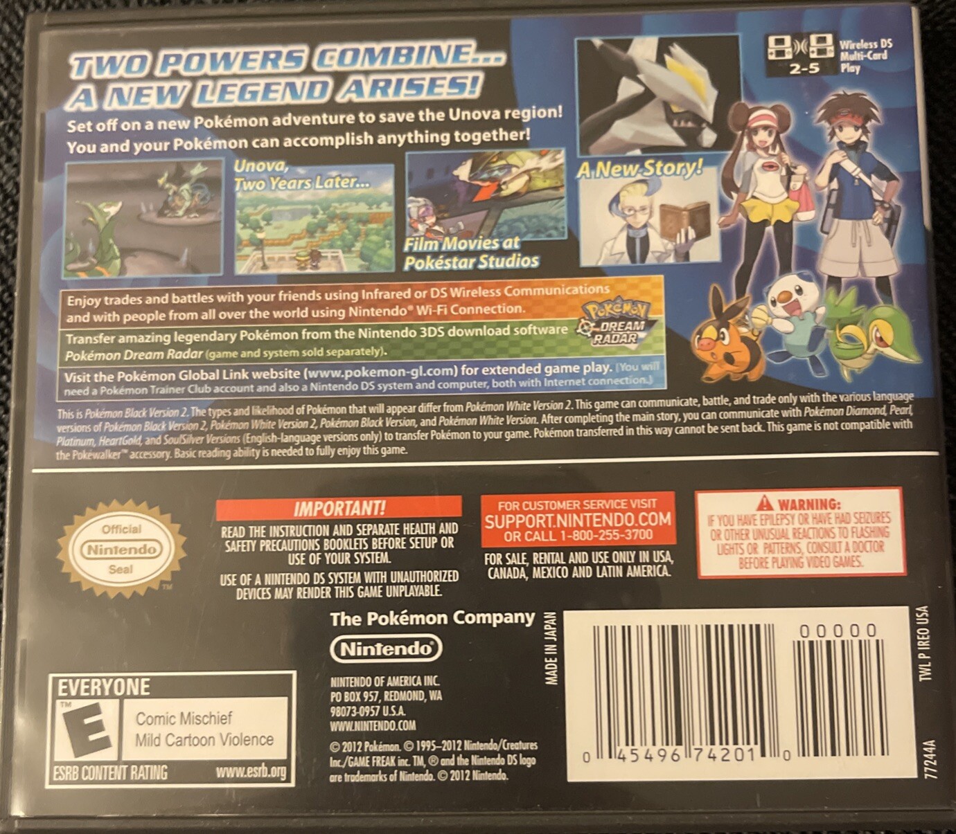 Pokémon: Black Version 2 (Nintendo DS, 2012)