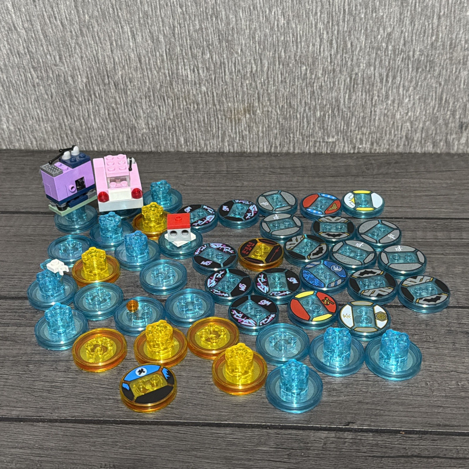 LEGO DIMENSIONS 45 TAG BASE OEM DISC CHARACTER LOT OF 45 FREE SHIPPING! NFC TOY