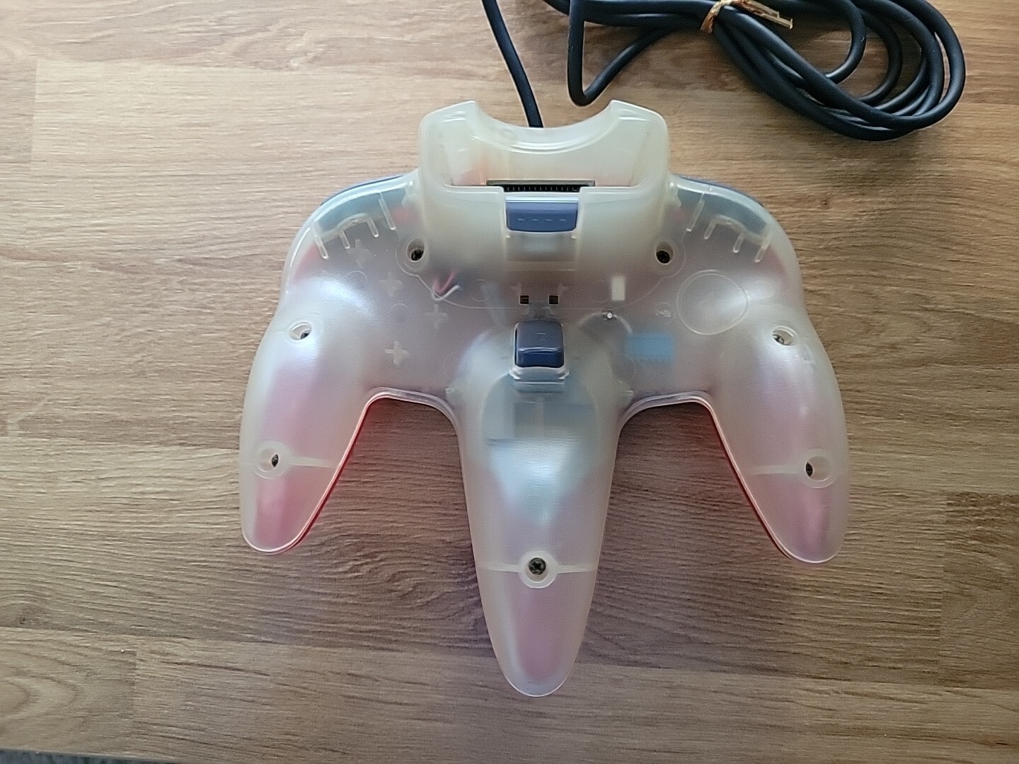 Official Nintendo 64 WATERMELON RED / CLEAR BACK Controller OEM N64 NUS-005