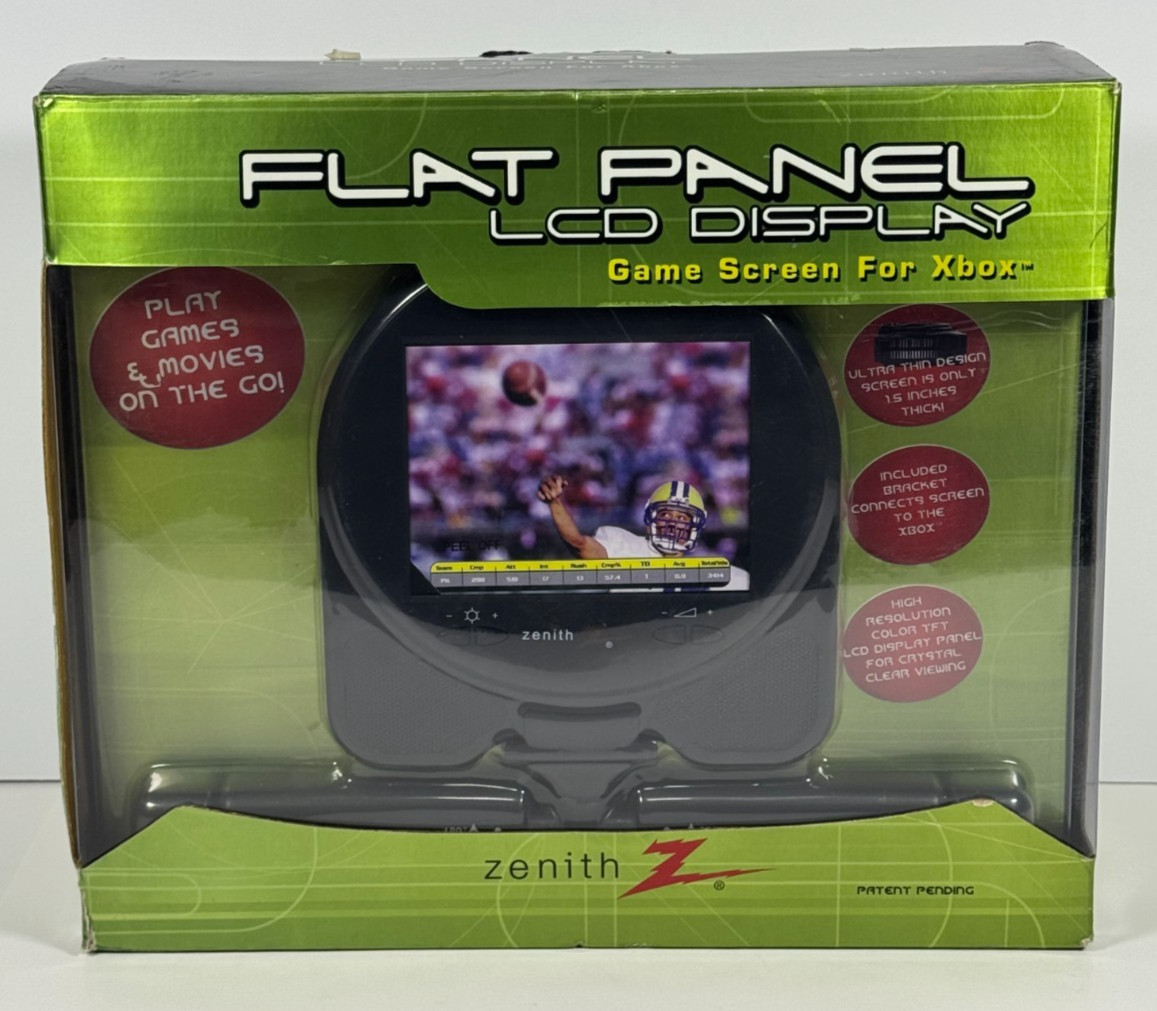 Zenith Flat Panel 5″ LCD Display Game Screen For Original Xbox G10910A Open Box