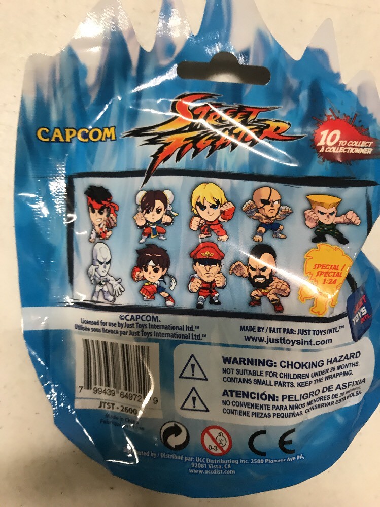 Street Fighter Key Chains, LOT Of 10 Blind Figure Packs. Round 1 Fight!