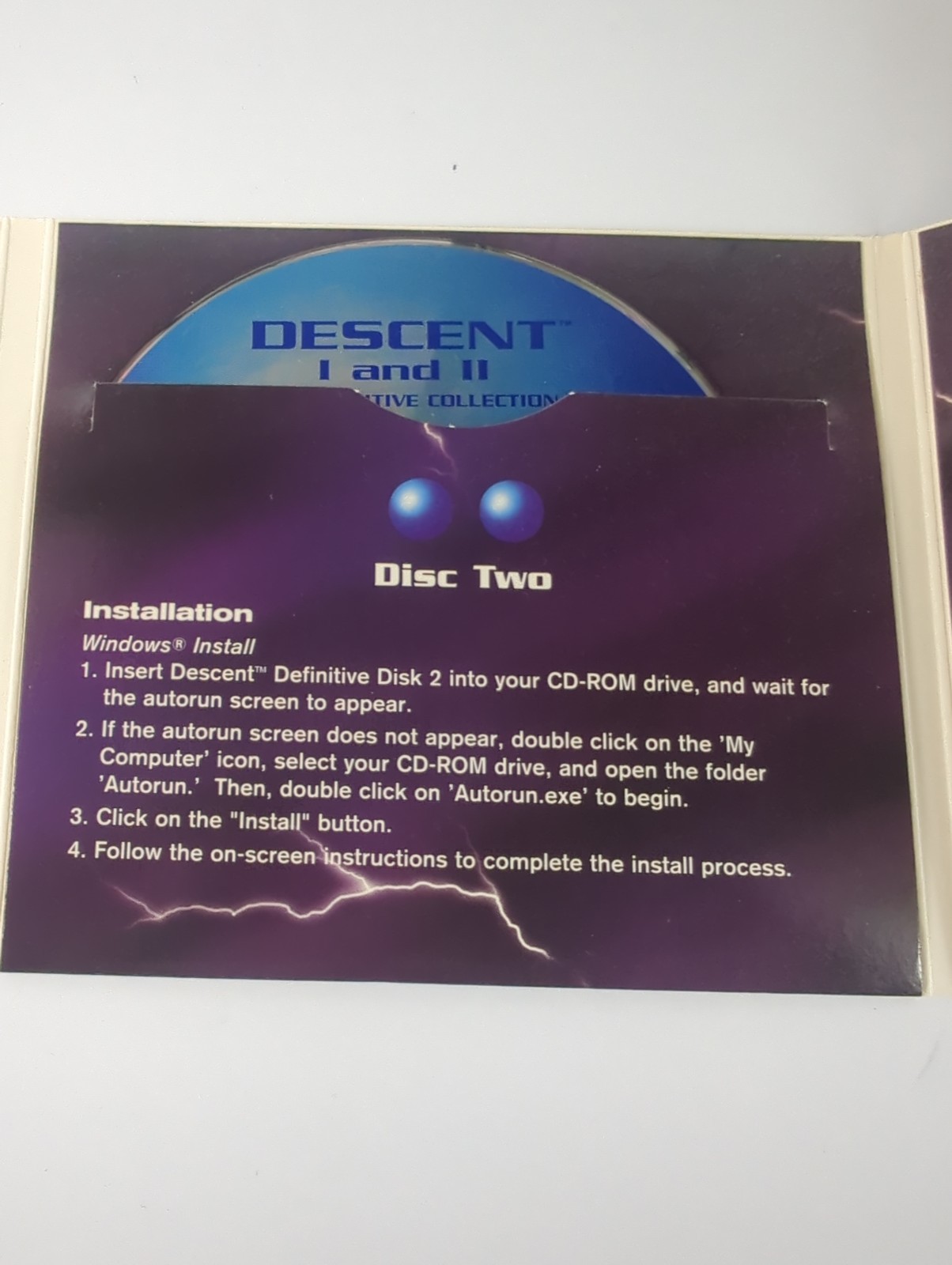 Descent I 1 & II 2: The Definitive Collection (Windows PC 1997) 3-Disc