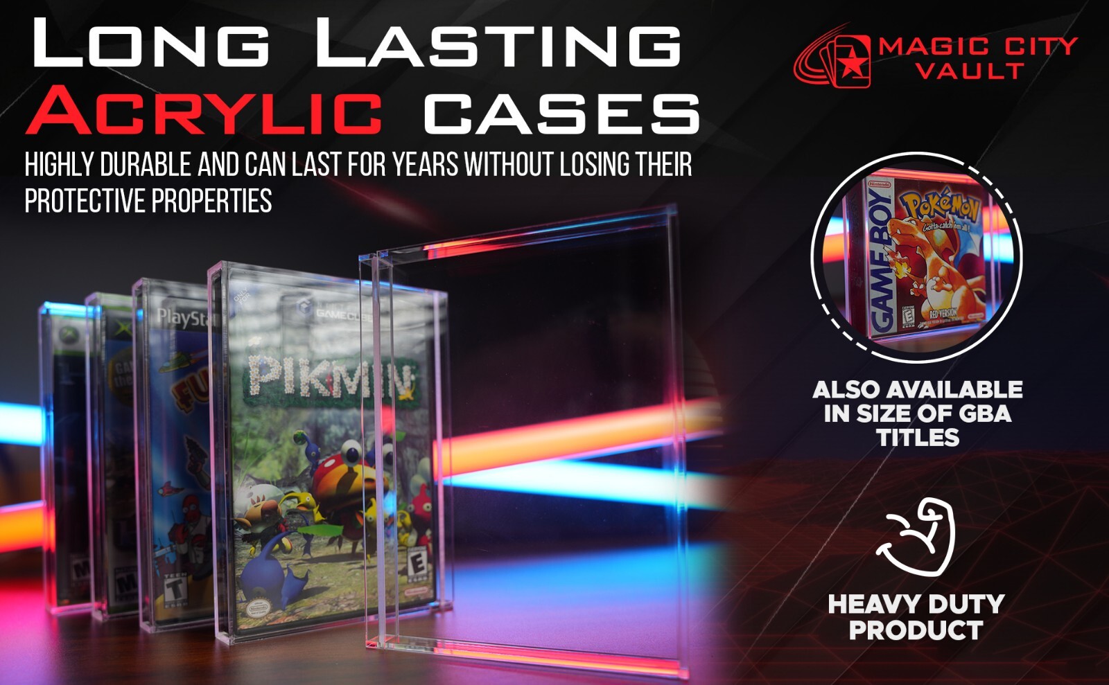 Acrylic UV Protected Video Game Display Case- N64, NES, Xbox, Playstation & More