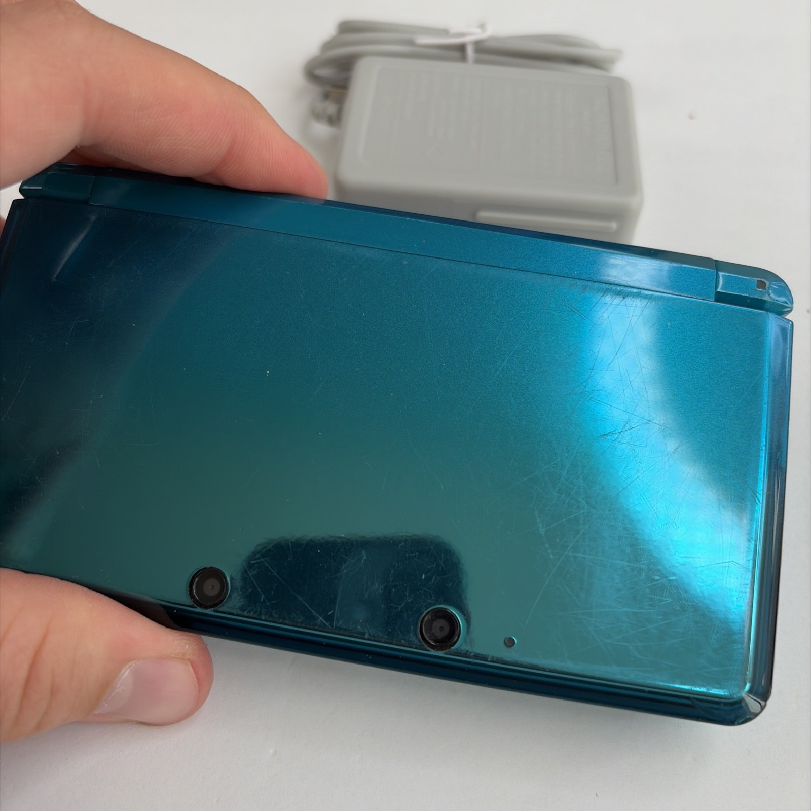 Nintendo 3DS System – Aqua Blue, Charger & Tested US Model
