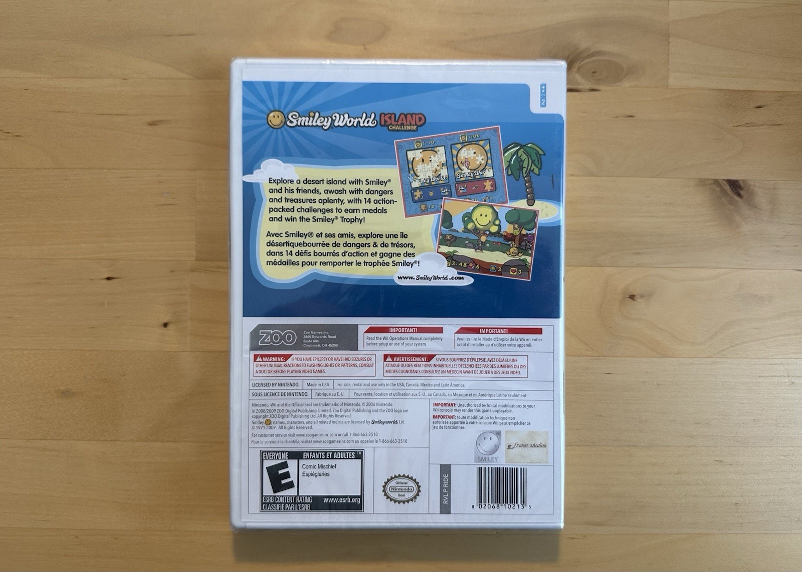 Smiley World Island Challenge – Brand New & Fully Sealed – Zoo Nintendo Wii Game