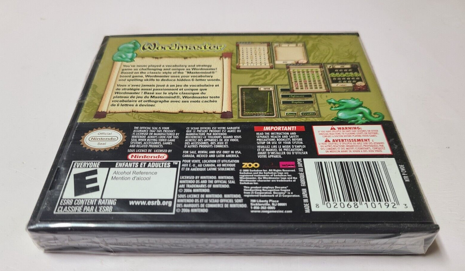 Wordmaster (Nintendo DS, 2008) DSL DSI 3DS 2DS NEW