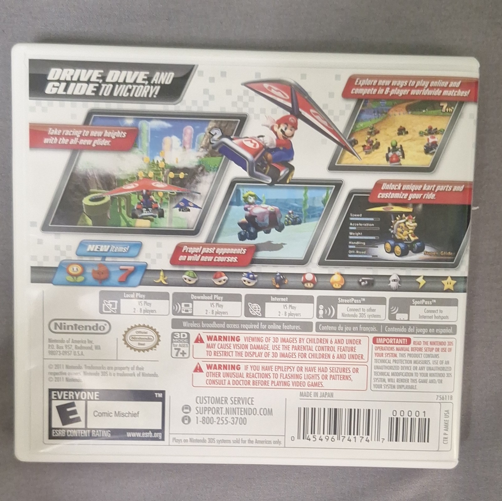 Mario Kart 7 Nintendo 3DS Game W/ Case And Manual