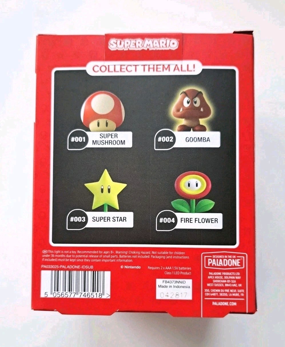 Paladone Icons: Super Nintendo Set Of 4 Super Mario lights Sealed NIB 2018 RARE*