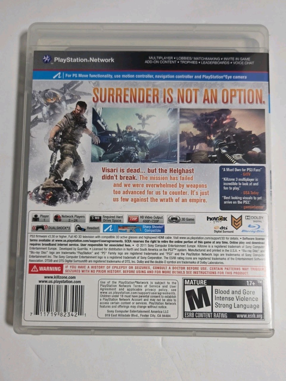 New Sony PlayStation Move Sharp Shooter for PlayStation 3 PS3 Gun Killzone 3