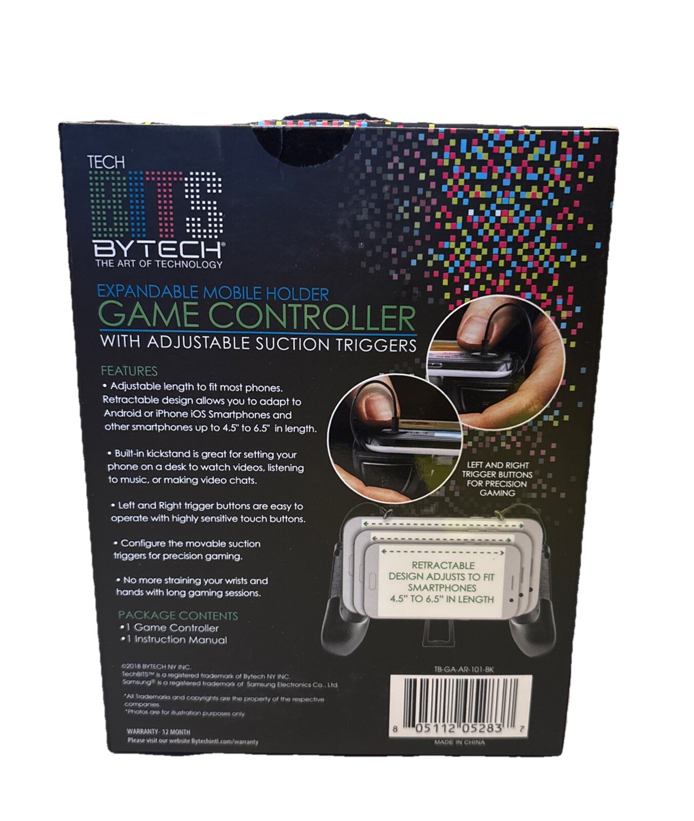 Smartphone game controller with triggers apple android Samsung Set Of 2