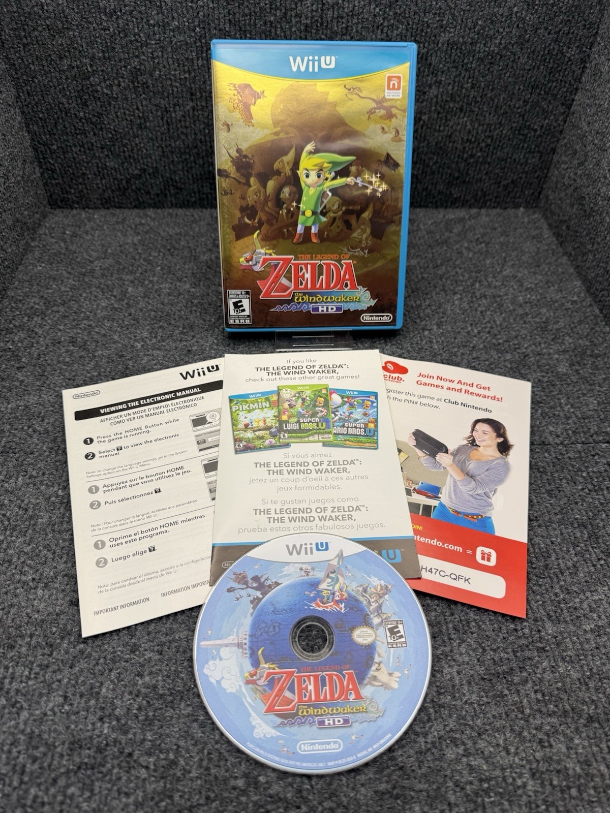 The Legend of Zelda: The Wind Waker HD (Wii U) (Gold Cover variant) TESTED