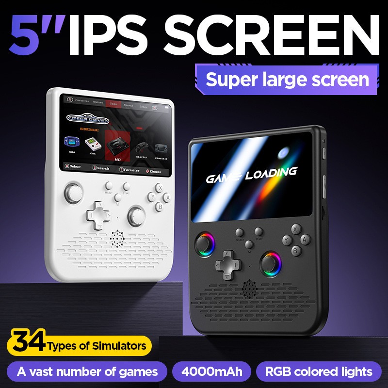 Handheld Retro Game Console – Large Screen Built-in Classic Games