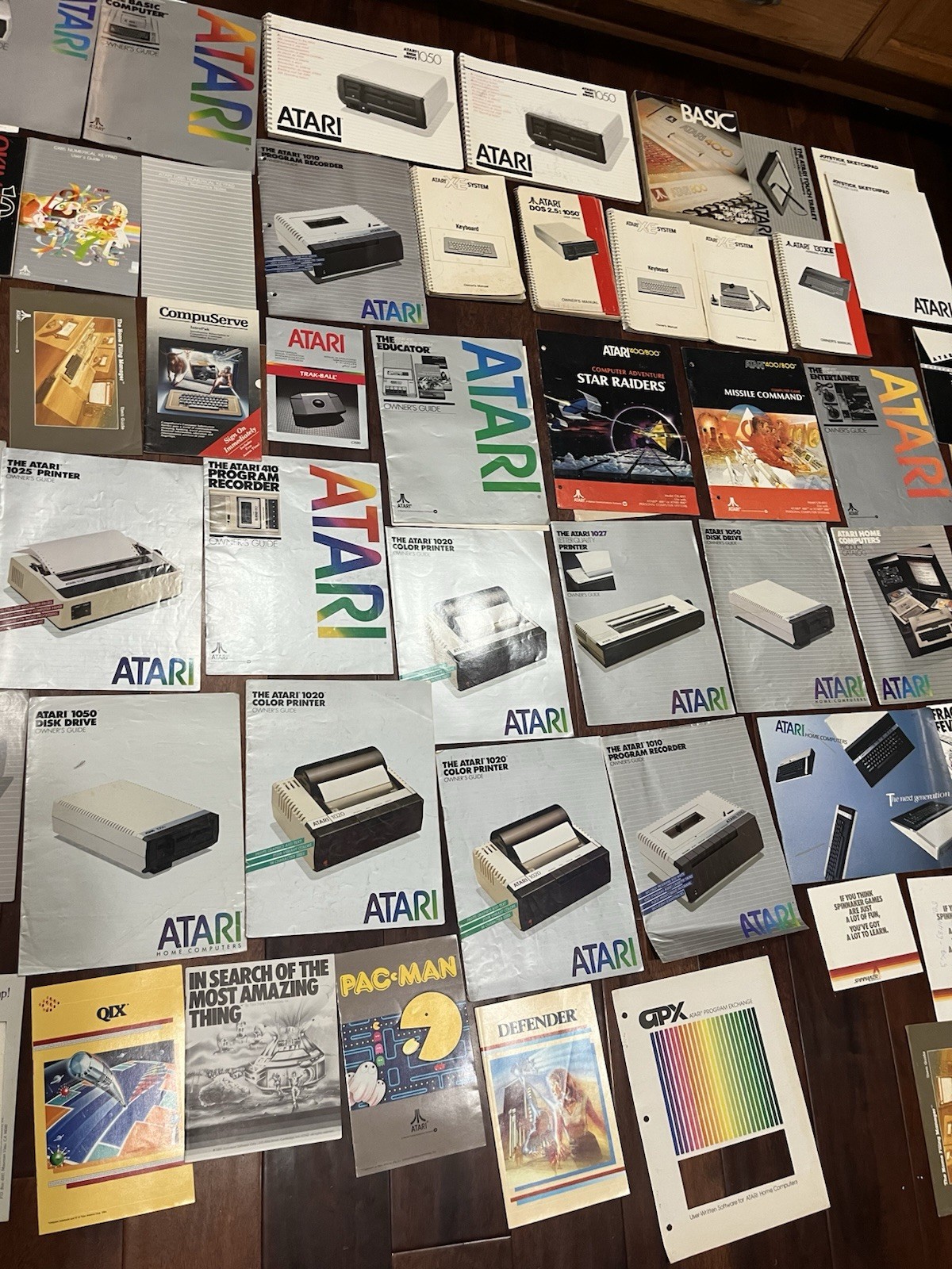 giant atari owners user manuals game manuals & more Lot 62 400/800 1050