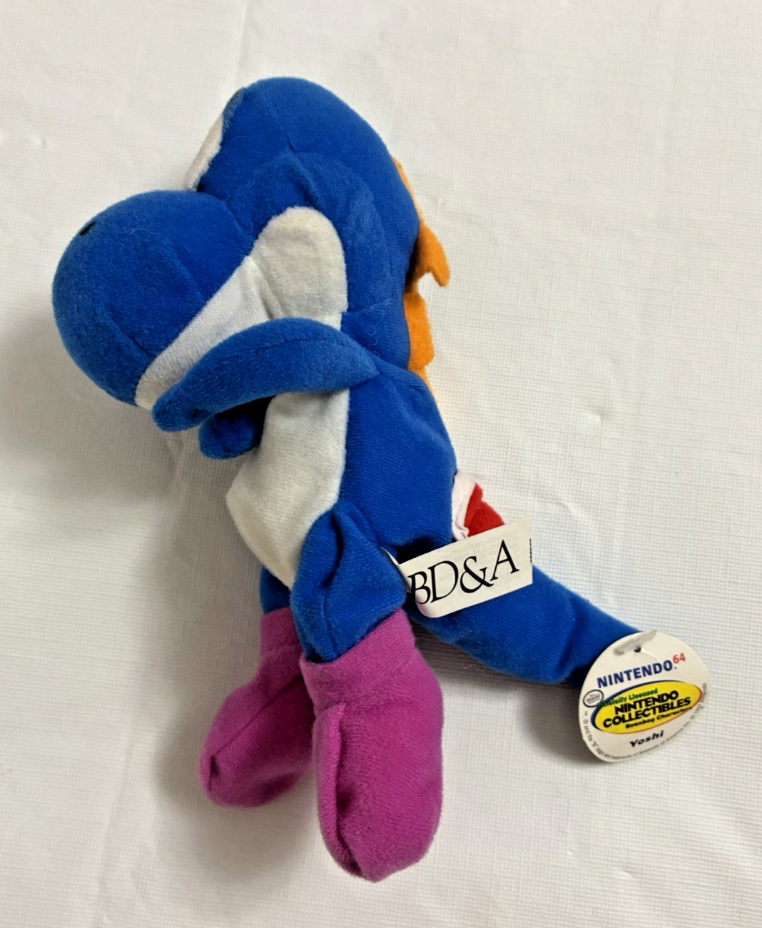 Nintendo 64 Collectibles – Blue YOSHI – Mario Bros. BD&A Beanbag – Rare Vintage!