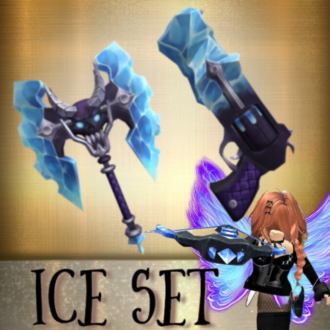 ROBLOX ❄️ICE Set⚔️ Godly MM2 Murder Mystery 2 🏹 In-Game Item!