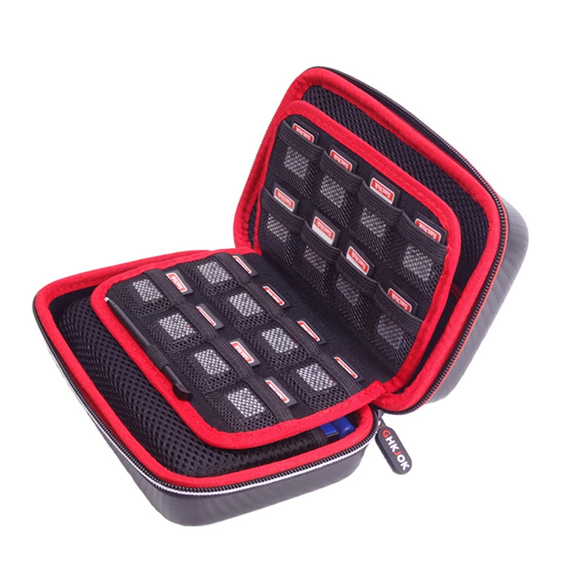 Carrying Case for New 3DS XL New 2DS XL Nintendo 3DS 3DS XL New 3DS Black/Red