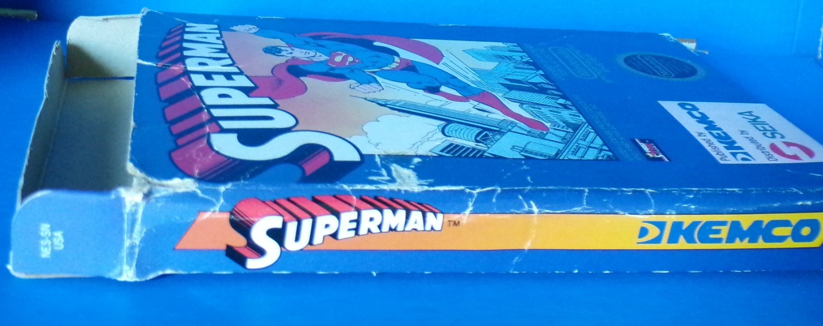 Superman Nintendo Entertainment 1988 NES DC Comics Kemco Box, Cart & Dust Cover