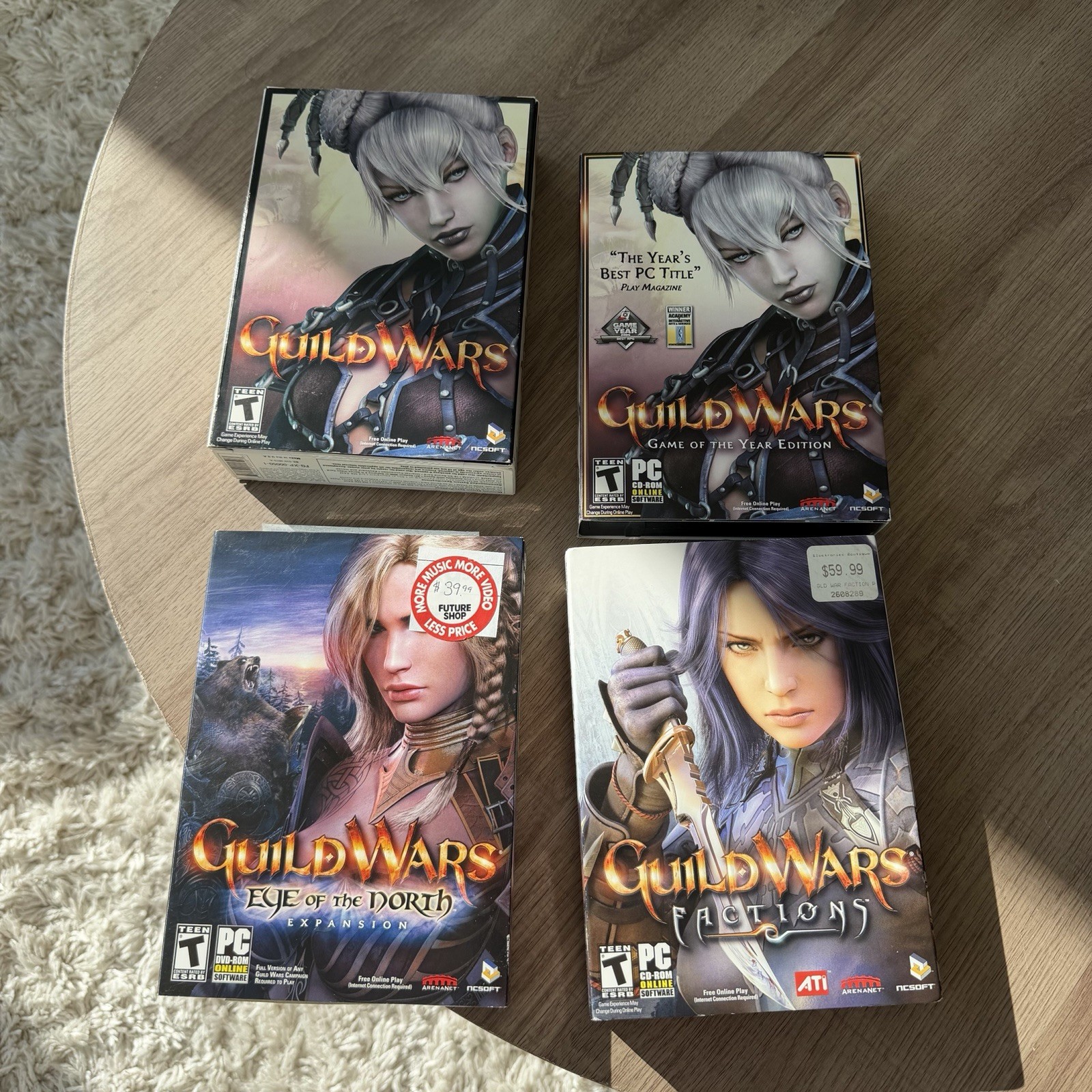 4 Guild Wars PC CD-ROM DVD Factions Eye Of The North Expansion ~ Lot