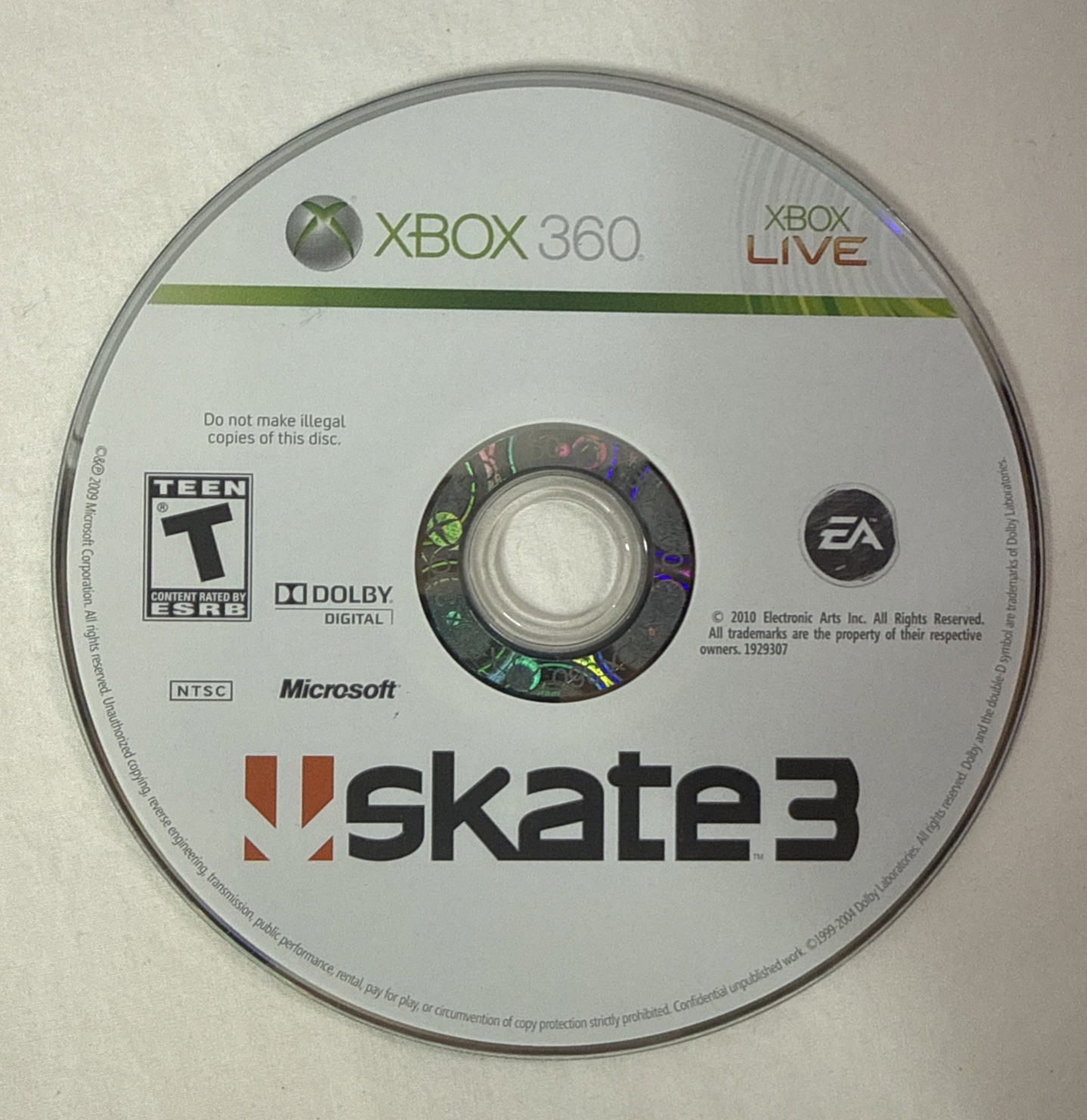 Skate 3 (Microsoft Xbox 360, 2010) CIB Complete – Tested